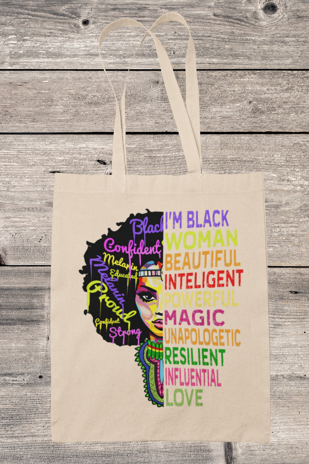I'm Black Woman Statement Tote Bag